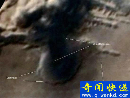 火星文明毁于核爆 探测器拍到核爆炸蘑菇云