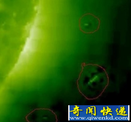 NASA发布的太阳照片出现ufo