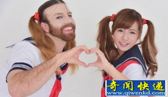 大叔扮美少女走红