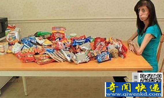 零脂肪女孩 瘦成这样有点吓人