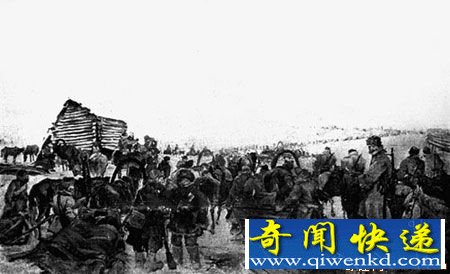 沙俄军队和难民横穿西伯利亚