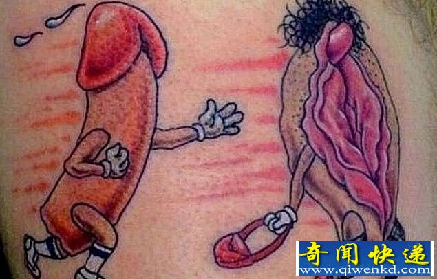 男子大腿纹不雅纹身 妻子与其离婚