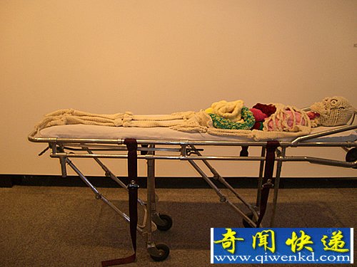 另类的编织品 人体骨架和器官制作者花了8月的时间