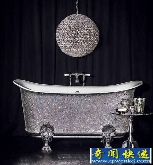 豪华的水晶浴缸2.2万颗施华洛世奇水晶 只要15万英镑