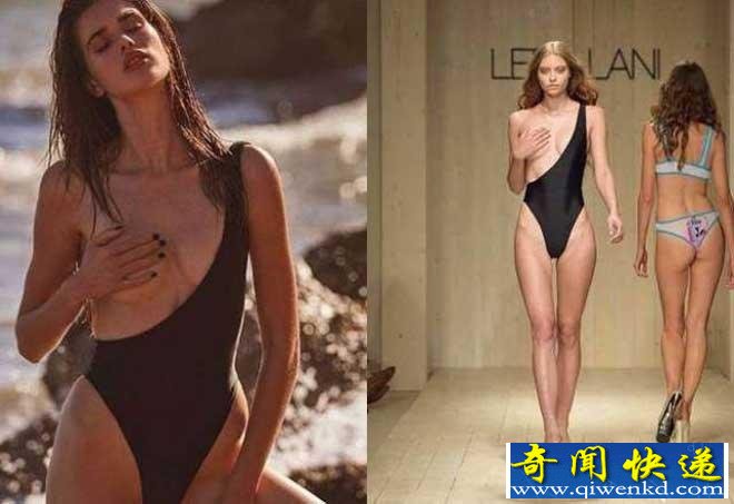诱惑的泳装设计 竟然是露出右乳