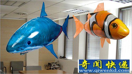遥控飞机玩腻了么？来看看这会飞的鲨鱼吧