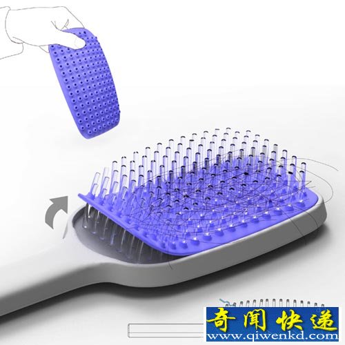 便于清理的梳子 不再担心梳子上缠满头发
