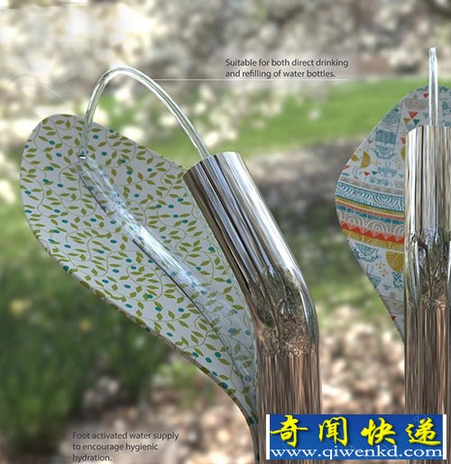 花瓣饮水喷泉 可打广告赚收入
