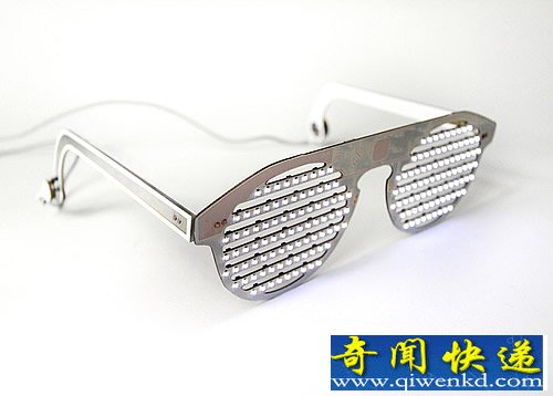 可编程的太阳眼镜 闪闪的174颗LED拥有不同的显示效果