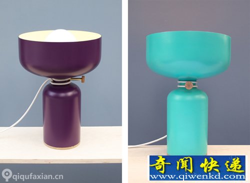油灯的灵感 Table Lantern台灯 整体设计和颜色很有现代感