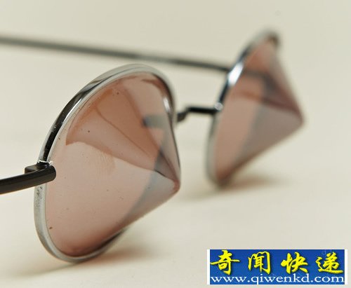 “眼尖”的你 圆锥透视太阳镜 独特的银色的金属框架