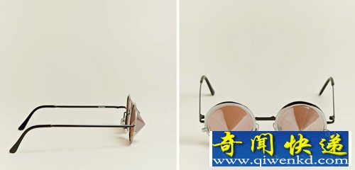 “眼尖”的你 圆锥透视太阳镜 独特的银色的金属框架