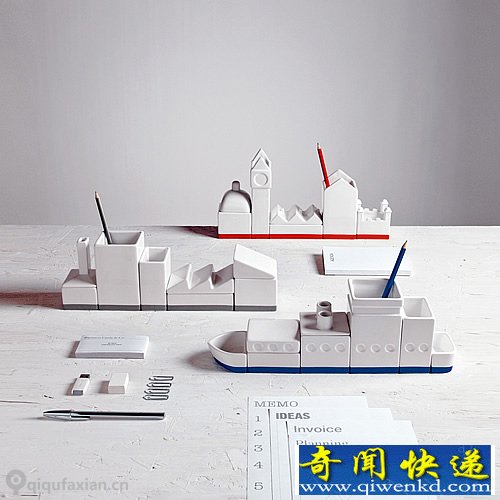 Desktructure 模块化桌面文具收纳 让桌面干净整齐