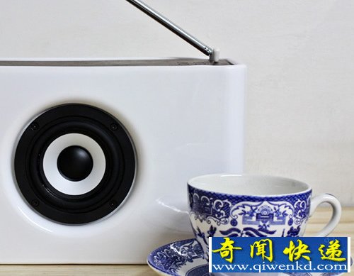 Josiah陶瓷收音机和蓝牙音箱 顶部还有两凹槽用于收纳