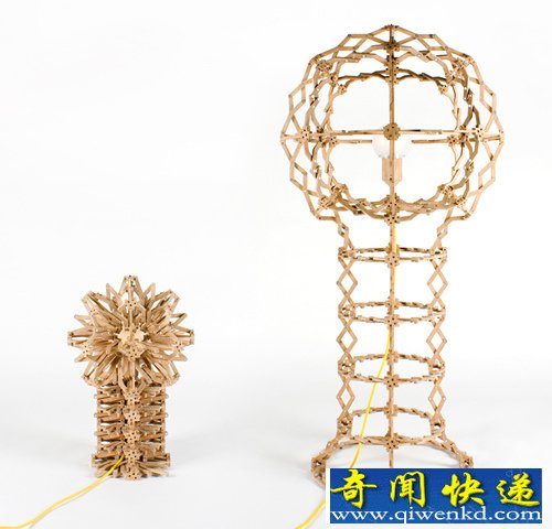 放大缩小 expanding lamp扩张灯具 小型台灯转变成大型的地灯