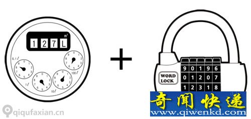 锁水的概念设计将水表和锁的结合设计 避免水资源浪费