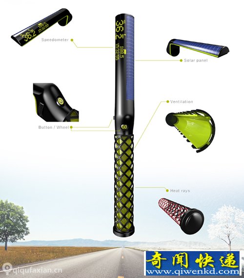 冬暖夏凉 X-ing概念自行车把手采用太阳能供电