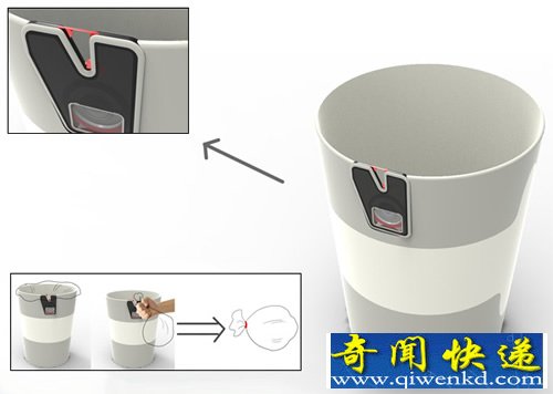 快速封口垃圾袋 Laser垃圾桶内置封口绳