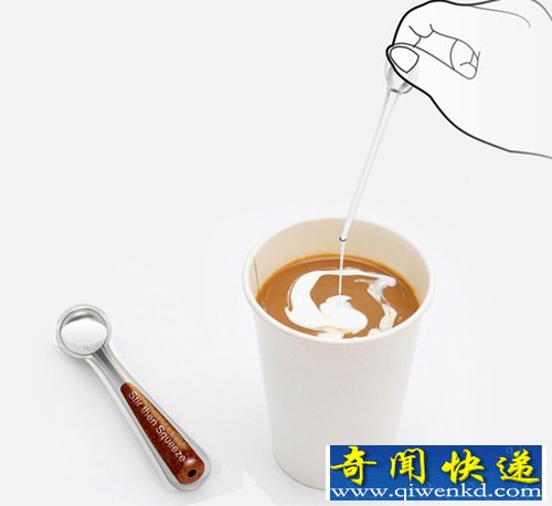 Stir Then Squeeze咖啡棒 搅一搅 挤一挤相当的方便