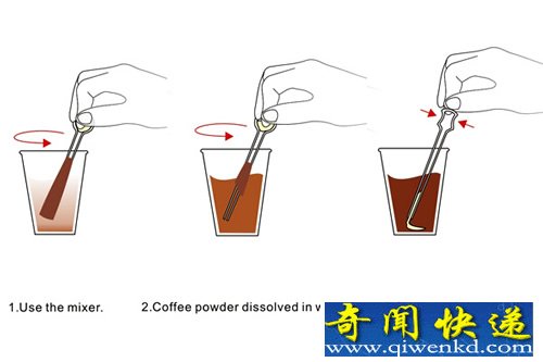 Stir Then Squeeze咖啡棒 搅一搅 挤一挤相当的方便