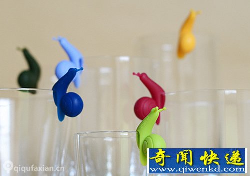 party snail 一碗彩色的蜗牛 可以固定我们袋泡茶的绳子