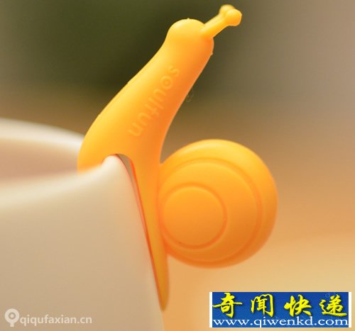 party snail 一碗彩色的蜗牛 可以固定我们袋泡茶的绳子