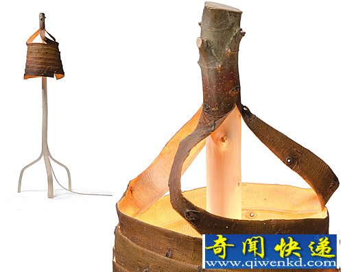巧设计 Stripped树皮灯 原生态设计