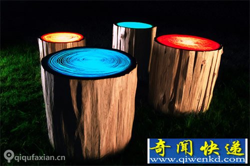 Tree Ring 发光的树木年轮 是一件灯具