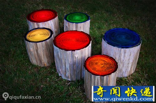Tree Ring 发光的树木年轮 是一件灯具
