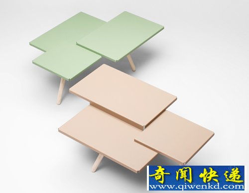 稻田的灵感 tablefields桌子 底部由巴腊木桌腿支撑
