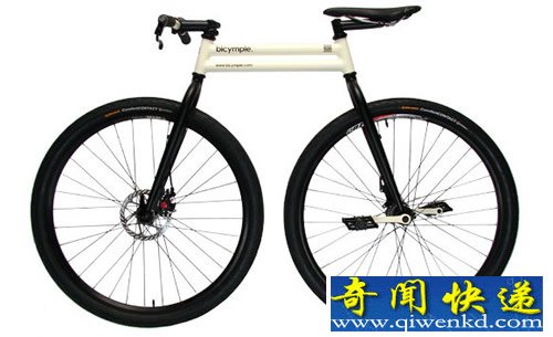 缩短轮距 bicymple无链自行车 允许更大的机动性