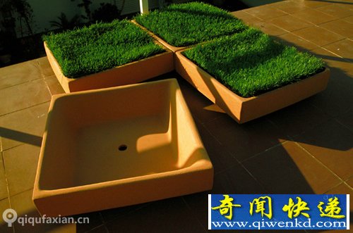 草砖 绿色你的阳台 方便用户随时随地的拆除和新建