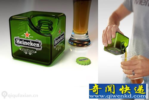 喜力啤酒瓶创意包装“立方体”