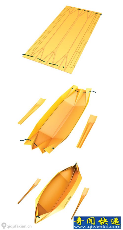 FoldingBoat快速方便的折叠救生艇 自然灾害的应急工具