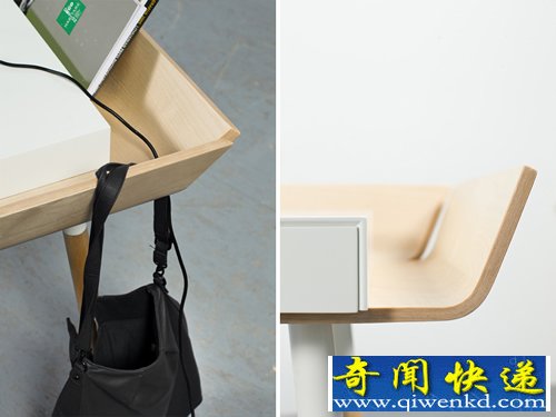 我的写字桌 三个边缘上都设有储物槽