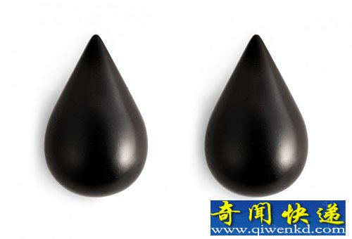 水滴挂钩 像毛笔上滴落下来的墨汁