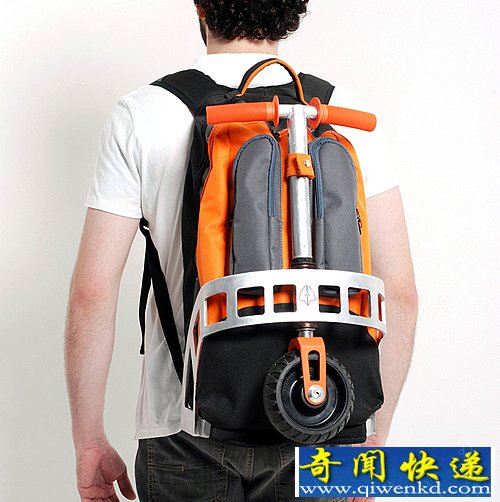 “gig pack”是背包和滑板车的合体设计