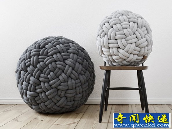 KNOTTY 地板上的编织物 懒人沙发