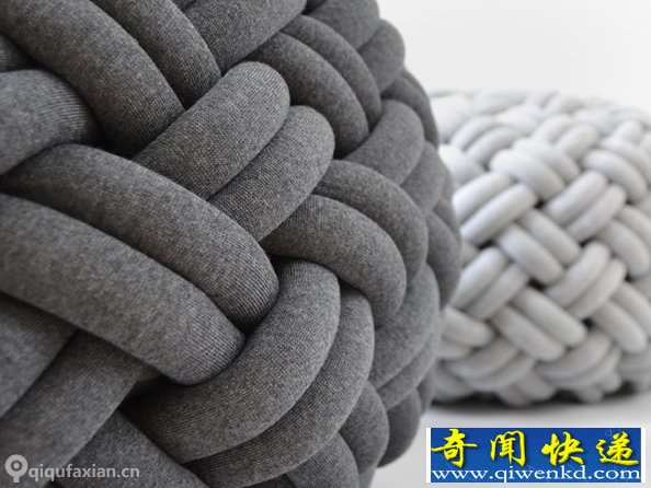 KNOTTY 地板上的编织物 懒人沙发