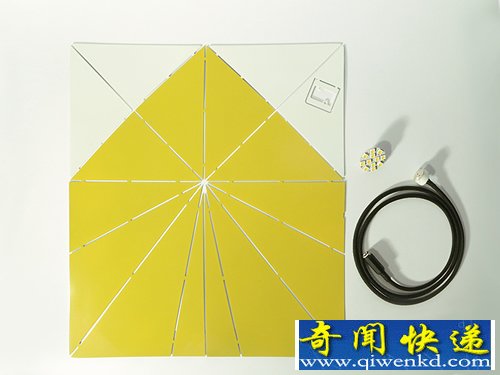 一块金属片 可折叠 能够轻松的折叠出台灯的形状