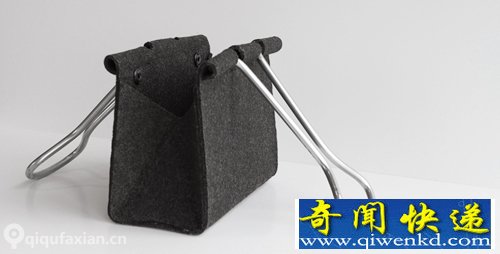 放大的长尾夹 Clip Bag包包 包体是羊毛毡