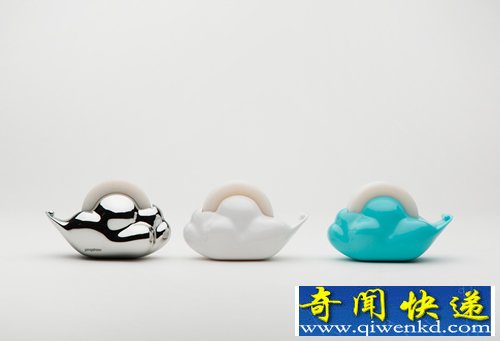 快乐的云形胶带座 可循环ABS 塑料制作