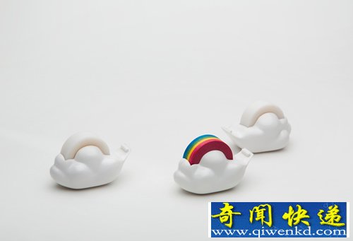 快乐的云形胶带座 可循环ABS 塑料制作
