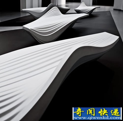 流动的曲线 serac bench座椅