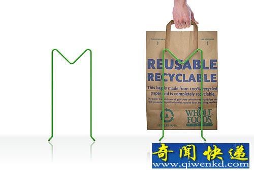 mbrace支架 让购物袋变身垃圾桶可以重复利用