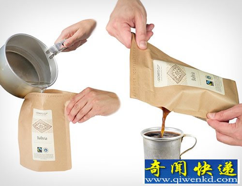 纸袋“咖啡机” 随时随地煮咖啡 口味浓郁纯正