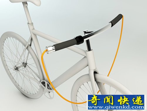 隐藏的自行车把手锁 采用密码的方式解锁