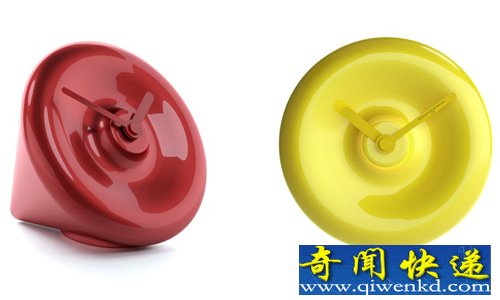 Non là 多彩的陶瓷时钟 设计灵感来自民间常见的草帽