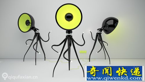 Octopussy 八爪落地灯 大大的头部是主要的照明装置