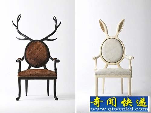 兽形椅 鹿和兔子